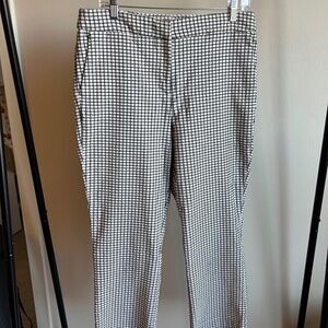Rachel Zoe Black and White Checker Ankle Trousers
